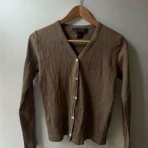Vintage Abercrombie Brown Ribbed Cardigan